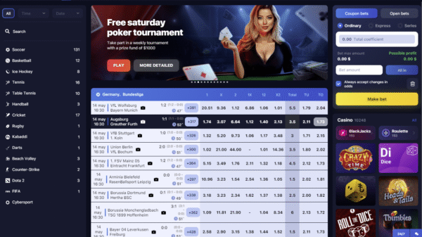 Buy 1win online casino script with betting module